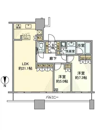 プラウドタワー東五反田 2210