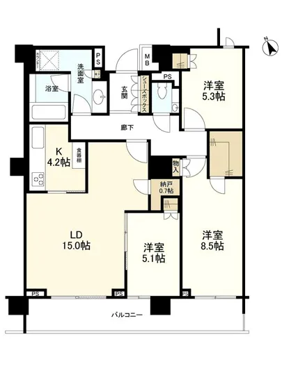 ザ・パークハウス上原 3F