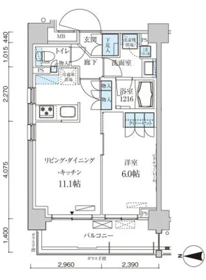 パークアクシス菊川ステーションゲート 601