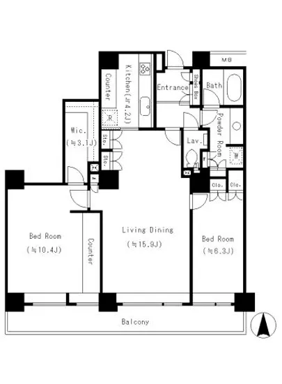 リバーポイントタワー 2406