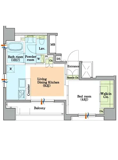 アージョ文京千駄木クレアーレ 2F