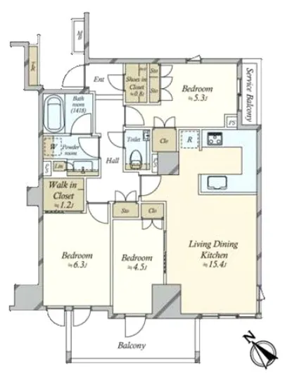 パークホームズ日本橋水天宮前 6F
