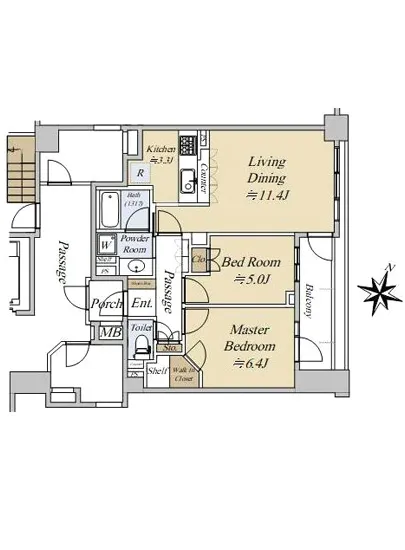 クレッセント麻布ビュータワー 5F