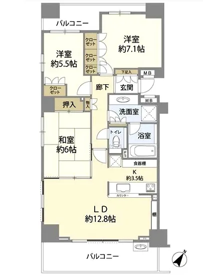 高田馬場四丁目パークホームズ 7F