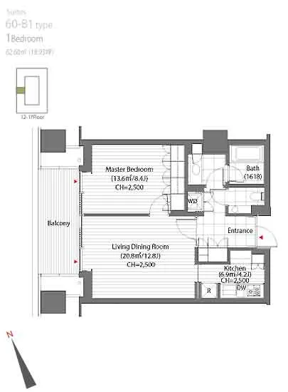 虎ノ門ヒルズレジデンシャルタワー 1209