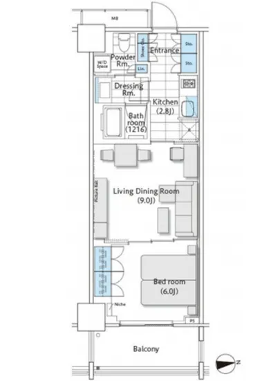 コンフォリア新宿イーストサイドタワー 922