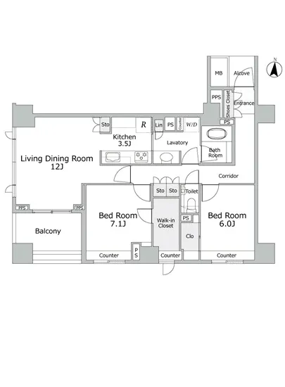 グランスイート神楽坂ピアース N-6F