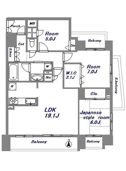 クレストフォルム東京アクアビュー 5F