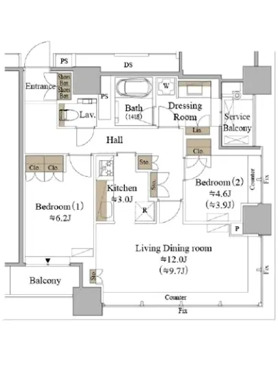 目黒MARCレジデンスタワー 1801