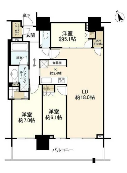 ブランズタワー芝浦 6F