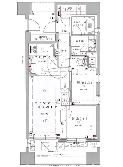 ライオンズ築地リバーノート 2F