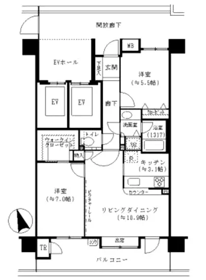 フォルスコート目黒大橋 7F
