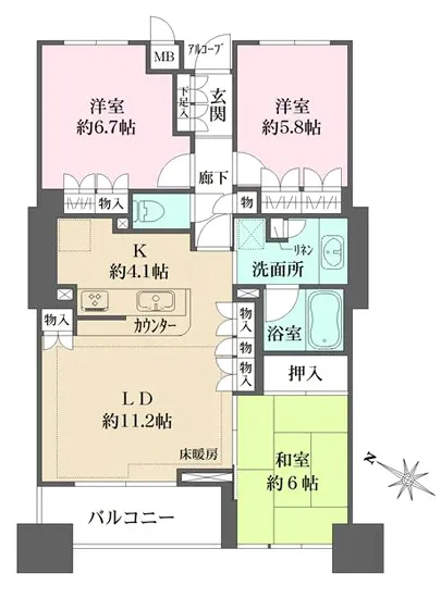 東京アインスリバーサイドタワー 1906