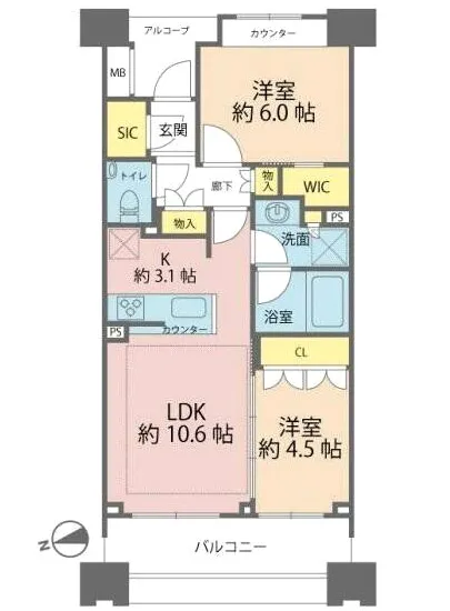オーベル明石町レジデンス 2F