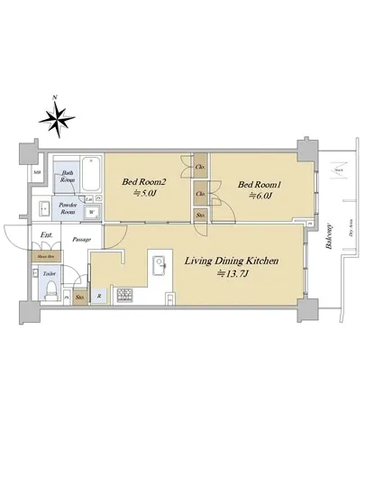 オープンレジデンシア神楽坂 E-3F