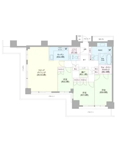 Wコンフォートタワーズウエスト 14F