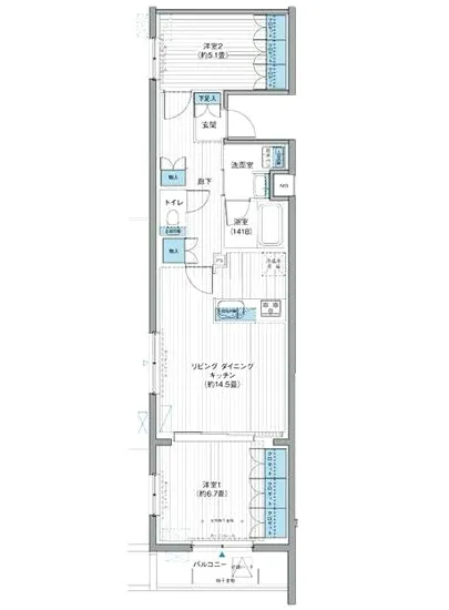 クラルテラセ新宿富久 404