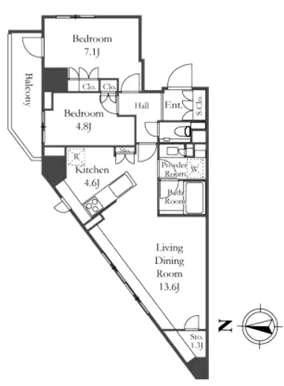 グランスイート神楽坂ピアース S-7F