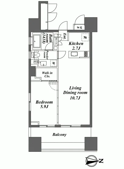レジディア芝浦KAIGAN 1101