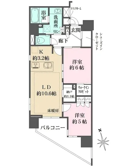 ザ・パークハウス赤羽フロント 1302