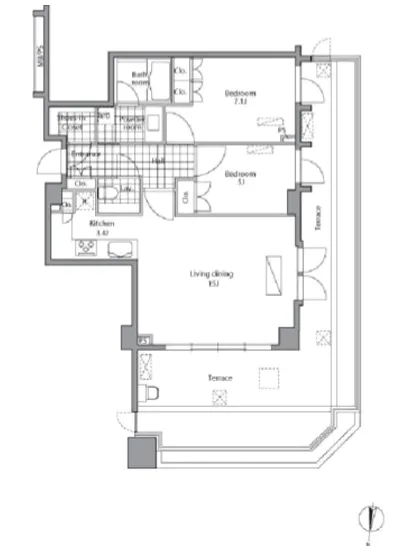 レジディア御殿山 101
