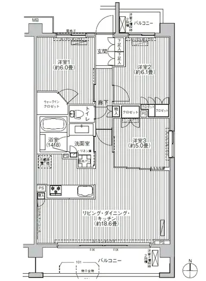 グランフェリシア経堂赤堤 102