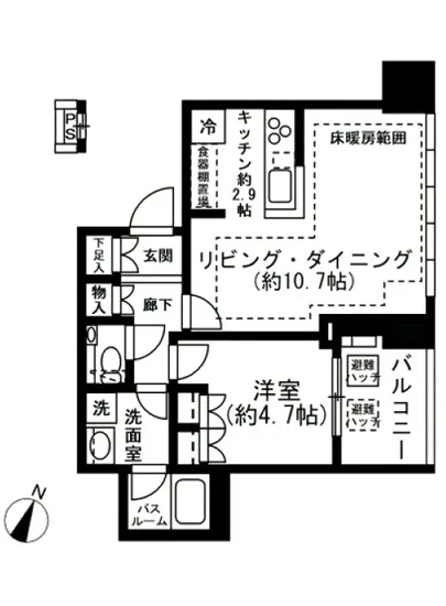 プレミストタワー白金高輪 5F
