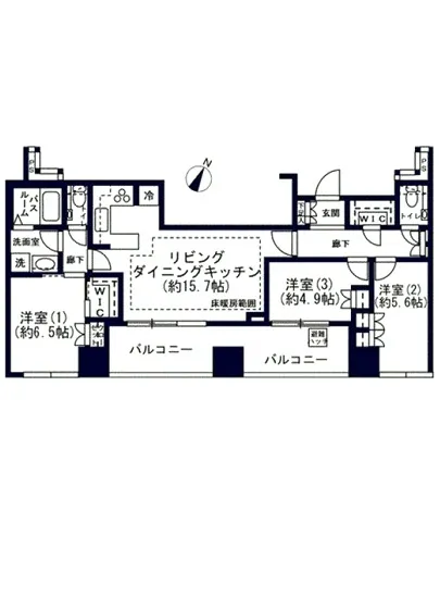 プレミストタワー白金高輪 18F