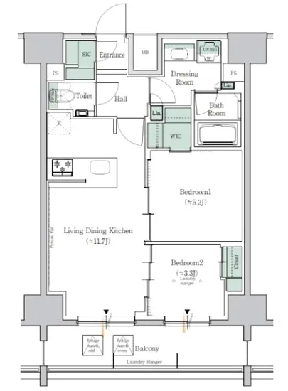 ワンルーフレジデンス田町 1207