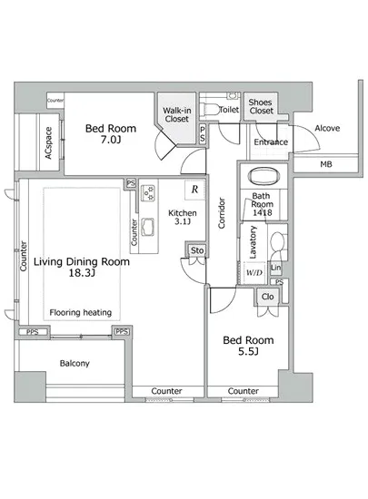 グランスイート神楽坂ピアース S-4F