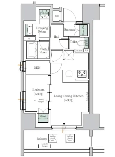 ワンルーフレジデンス田町 701
