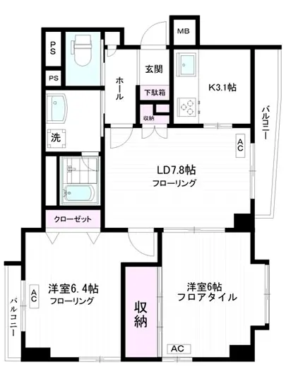 ヴィルヌーブ南麻布 401