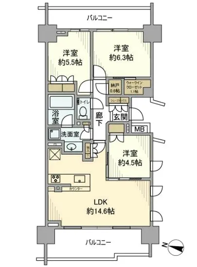 ザ・パークハウス中野弥生町テラス 9F