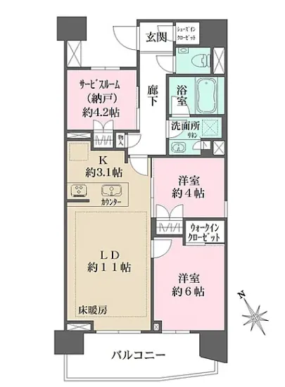 ザ・パークハウス赤羽フロント 1005