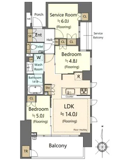 シティハウス蔵前キャピタルコート 5F