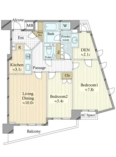 イトーピア広尾ヒルズクローチェ 2F