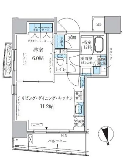 パークアクシス上野松が谷 1201