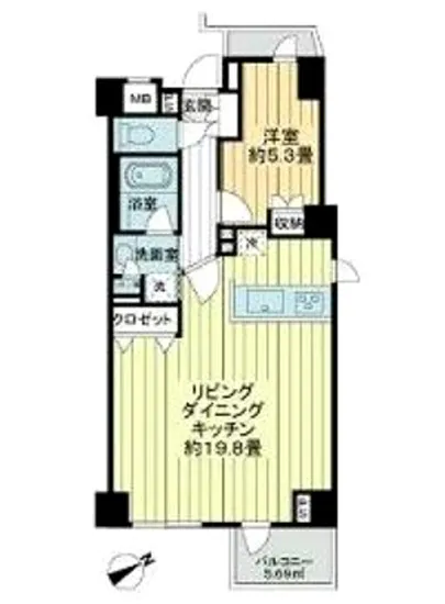 オープンレジデンシア六本木美術館前 3F