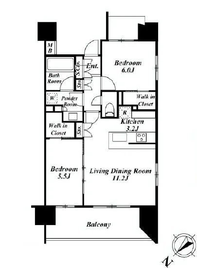 ザ・パークハウス赤坂レジデンス 2F