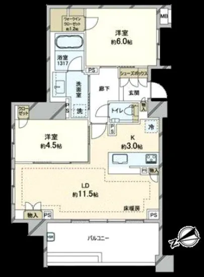 ザ・パークハウス四谷若葉レジデンス 2F