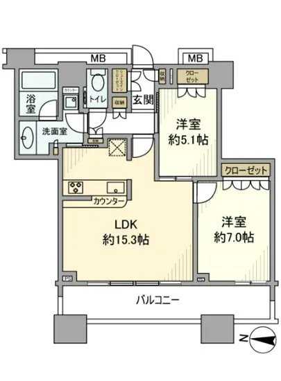 ミッドサザンレジデンス御殿山 2203