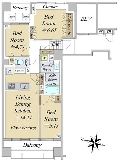 グランドメゾン白金高輪パークフロント 5F