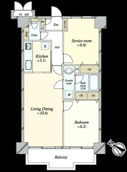 グランパレス南麻布仙台坂 5F
