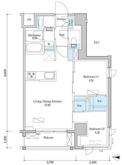 デュオフラッツ篠崎 704