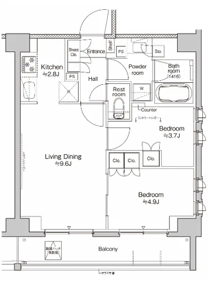 プラウドフラット墨田曳舟ディアージュ 303
