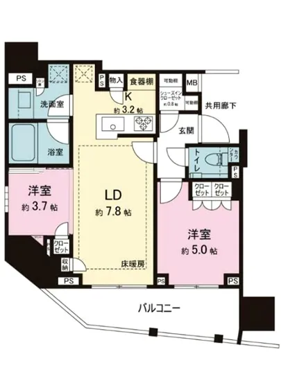 ザ・パークハウスアーバンス早稲田 5F