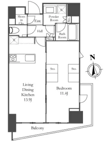 パークリュクス新宿御苑前mono 12F