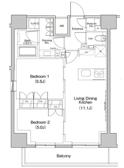 ザ・パークハビオ中野富士見町ガーデン 1401