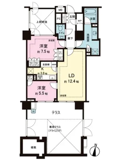 ザ・パークハウスグラン神山町 2F