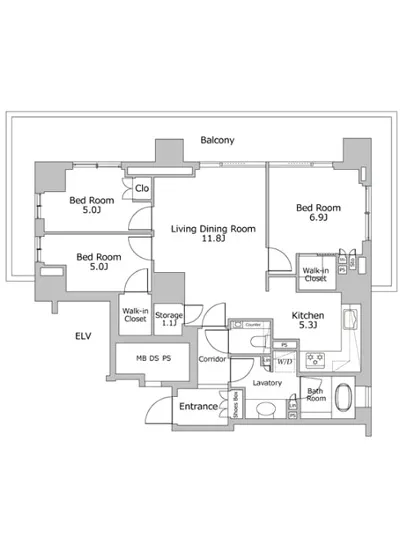 ザ・パークハウス五番町 3F